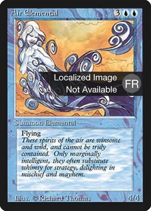 Air Elemental, carta Magic di tipo Creature — Elemental illustrata da Richard Thomas