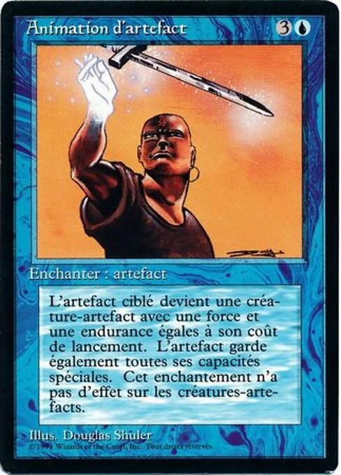 Animate Artifact, carta Magic di tipo Enchantment — Aura illustrata da Douglas Shuler