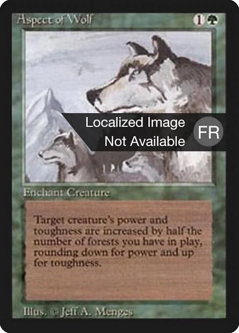 Aspect of Wolf, carta Magic di tipo Enchantment — Aura illustrata da Jeff A. Menges