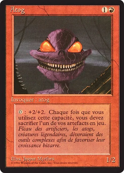 Atog, carta Magic di tipo Creature — Atog illustrata da Jesper Myrfors