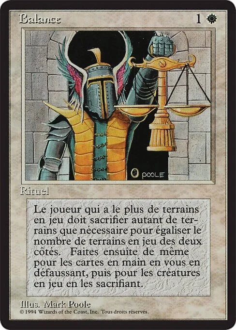 Balance, carta Magic di tipo Sorcery illustrata da Mark Poole