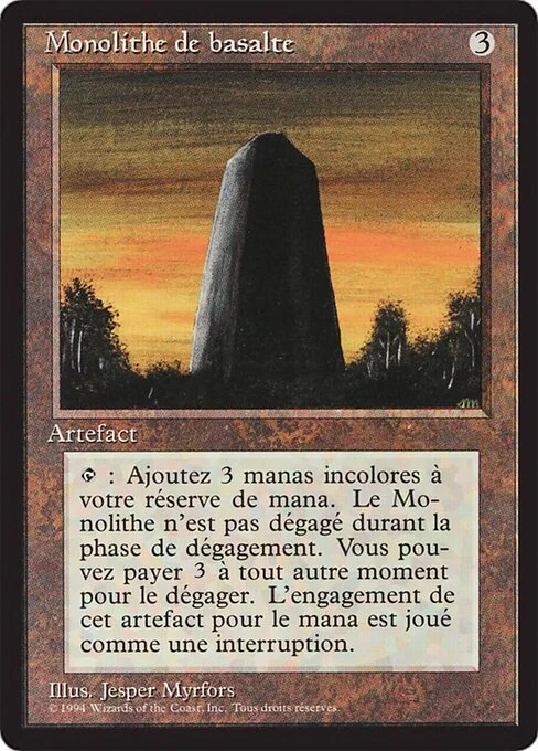 Basalt Monolith, carta Magic di tipo Artifact illustrata da Jesper Myrfors