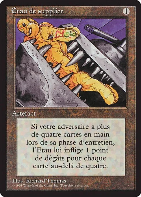 Black Vise, carta Magic di tipo Artifact illustrata da Richard Thomas