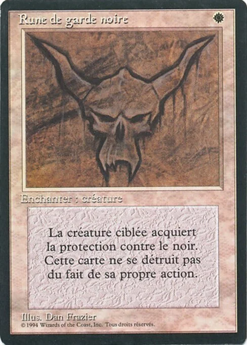 Black Ward, carta Magic di tipo Enchantment — Aura illustrata da Dan Frazier