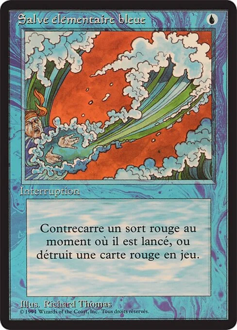 Blue Elemental Blast, carta Magic di tipo Instant illustrata da Richard Thomas
