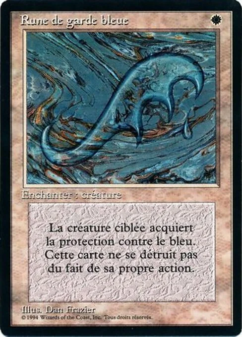 Blue Ward, carta Magic di tipo Enchantment — Aura illustrata da Dan Frazier