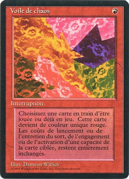 Chaoslace, carta Magic di tipo Instant illustrata da Dameon Willich