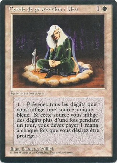 Circle of Protection: Blue, carta Magic di tipo Enchantment illustrata da Dameon Willich