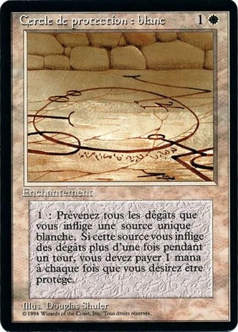 Circle of Protection: White, carta Magic di tipo Enchantment illustrata da Douglas Shuler
