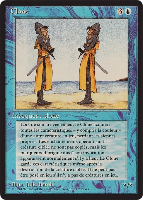 Clone, carta Magic di tipo Creature — Shapeshifter illustrata da Julie Baroh