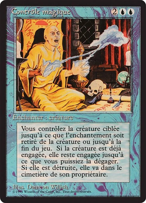 Control Magic, carta Magic di tipo Enchantment — Aura illustrata da Dameon Willich