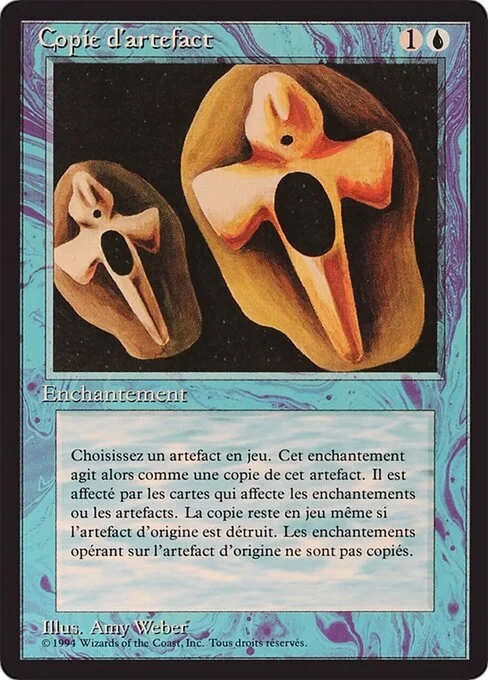 Copy Artifact, carta Magic di tipo Enchantment illustrata da Amy Weber