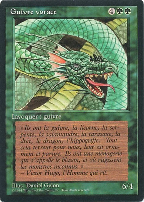Craw Wurm, carta Magic di tipo Creature — Wurm illustrata da Daniel Gelon