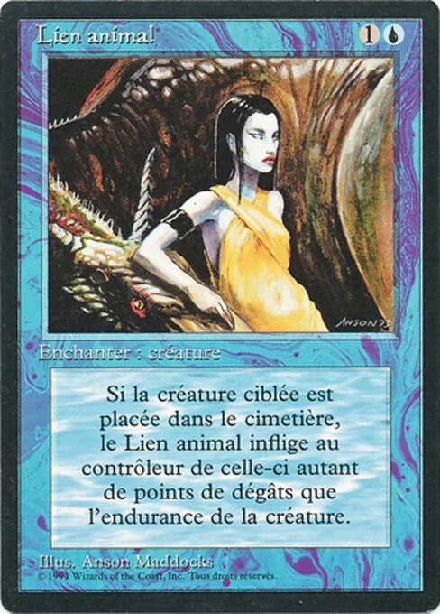 Creature Bond, carta Magic di tipo Enchantment — Aura illustrata da Anson Maddocks