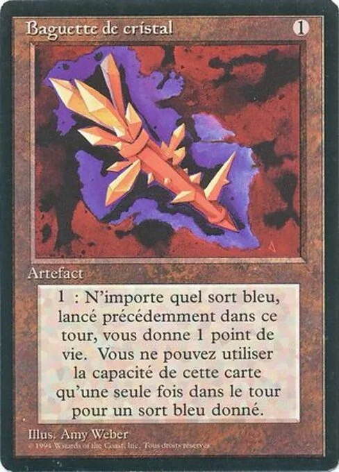 Crystal Rod, carta Magic di tipo Artifact illustrata da Amy Weber