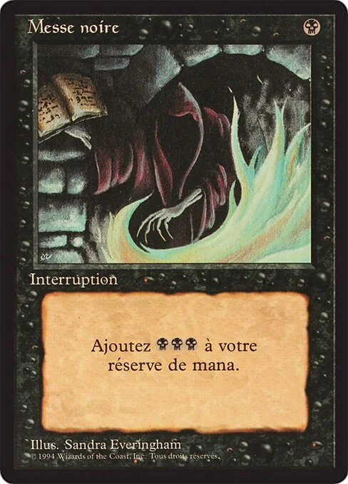 Dark Ritual, carta Magic di tipo Instant illustrata da Sandra Everingham