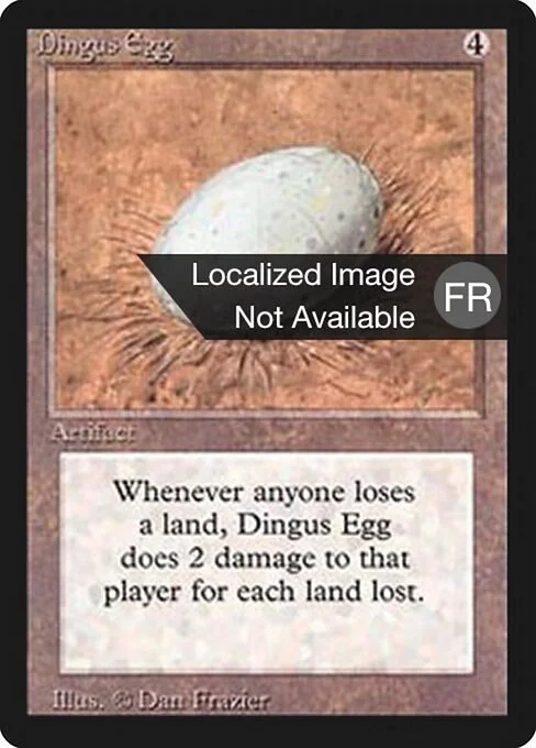 Dingus Egg, carta Magic di tipo Artifact illustrata da Dan Frazier
