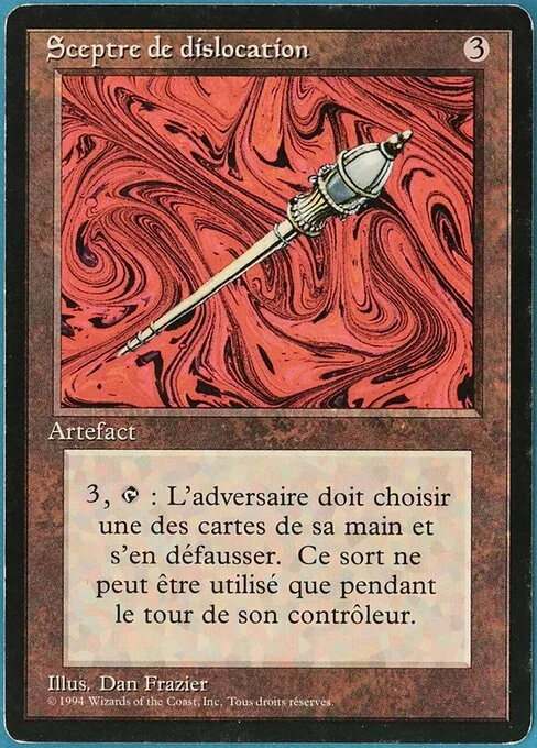 Disrupting Scepter, carta Magic di tipo Artifact illustrata da Dan Frazier