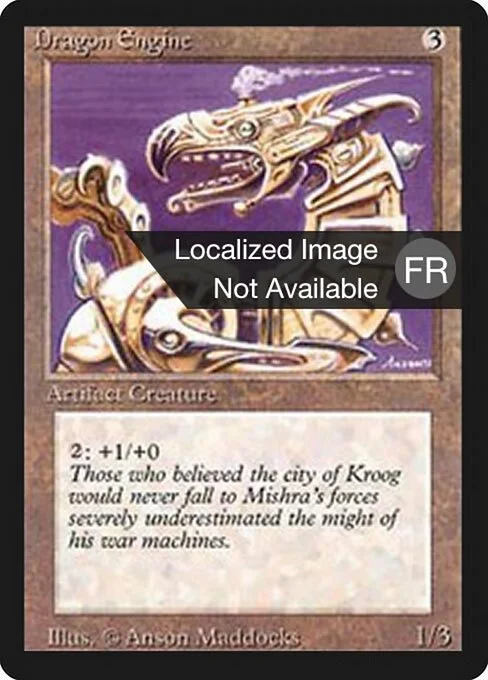 Dragon Engine, carta Magic di tipo Artifact Creature — Construct illustrata da Anson Maddocks