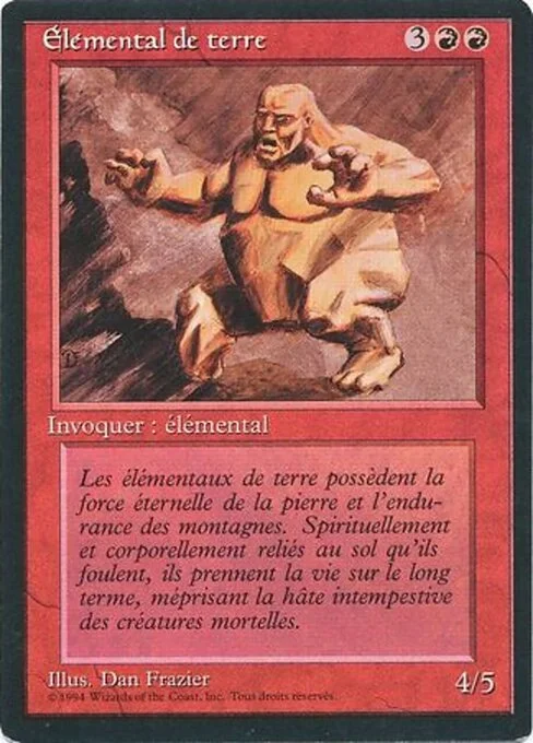 Earth Elemental, carta Magic di tipo Creature — Elemental illustrata da Dan Frazier