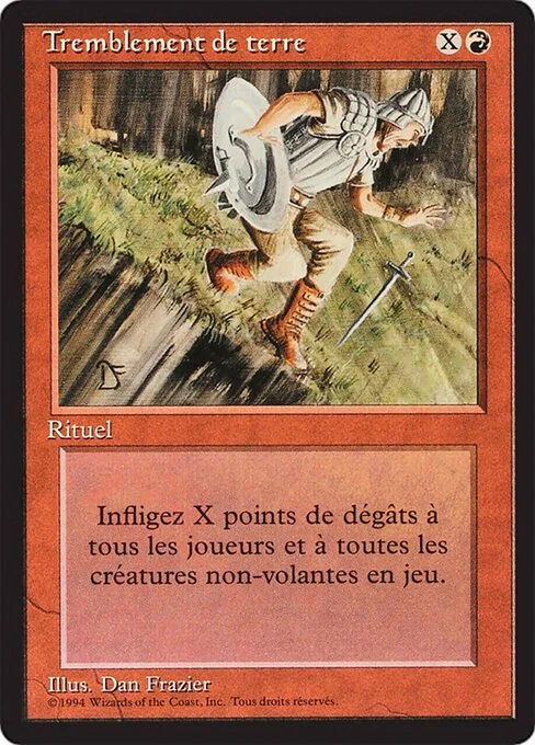Earthquake, carta Magic di tipo Sorcery illustrata da Dan Frazier