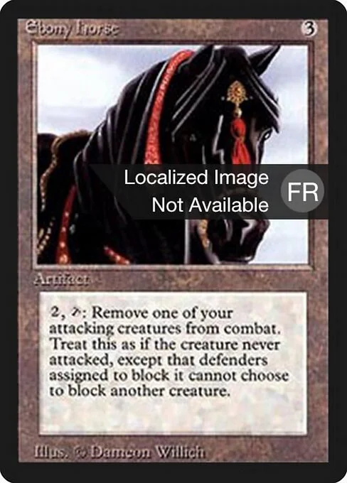 Ebony Horse, carta Magic di tipo Artifact illustrata da Dameon Willich