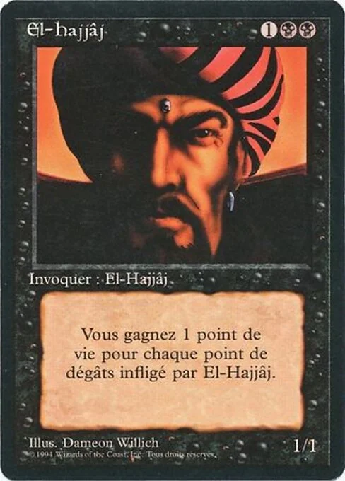 El-Hajjâj, carta Magic di tipo Creature — Human Wizard illustrata da Dameon Willich