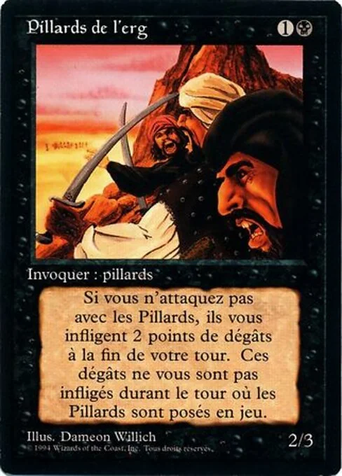 Erg Raiders, carta Magic di tipo Creature — Human Warrior illustrata da Dameon Willich