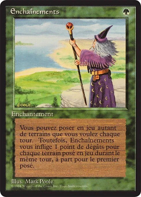 Fastbond, carta Magic di tipo Enchantment illustrata da Mark Poole