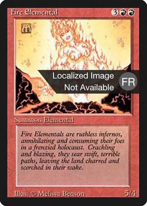 Fire Elemental, carta Magic di tipo Creature — Elemental illustrata da Melissa A. Benson