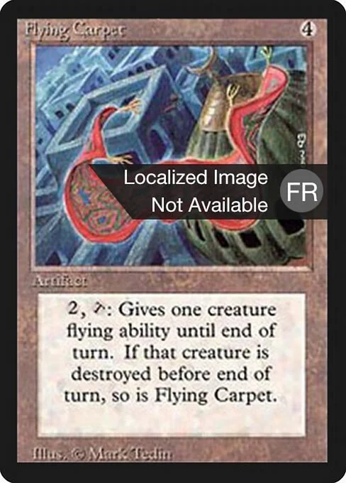 Flying Carpet, carta Magic di tipo Artifact illustrata da Mark Tedin