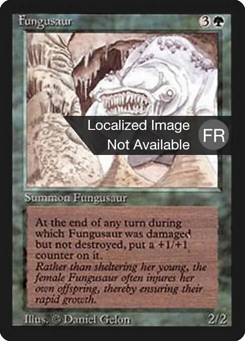Fungusaur, carta Magic di tipo Creature — Fungus Dinosaur illustrata da Daniel Gelon