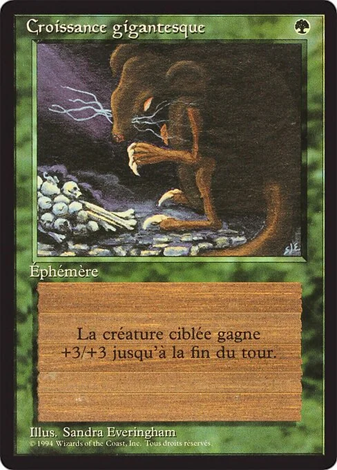 Giant Growth, carta Magic di tipo Instant illustrata da Sandra Everingham