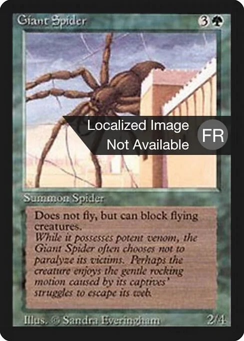Giant Spider, carta Magic di tipo Creature — Spider illustrata da Sandra Everingham
