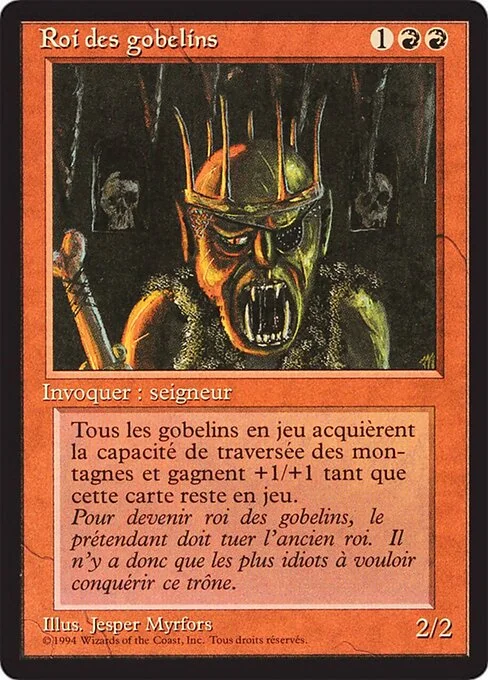 Goblin King, carta Magic di tipo Creature — Goblin illustrata da Jesper Myrfors