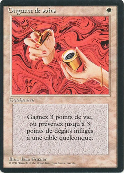 Healing Salve, carta Magic di tipo Instant illustrata da Dan Frazier