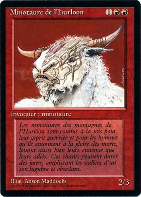 Hurloon Minotaur, carta Magic di tipo Creature — Minotaur illustrata da Anson Maddocks