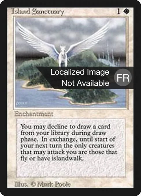 Island Sanctuary, carta Magic di tipo Enchantment illustrata da Mark Poole