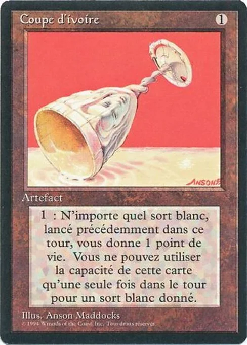 Ivory Cup, carta Magic di tipo Artifact illustrata da Anson Maddocks