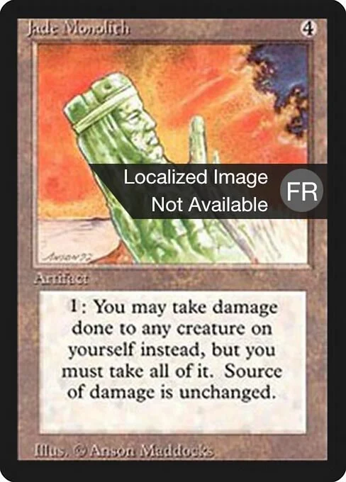 Jade Monolith, carta Magic di tipo Artifact illustrata da Anson Maddocks