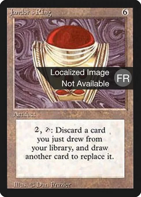 Jandor's Ring, carta Magic di tipo Artifact illustrata da Dan Frazier