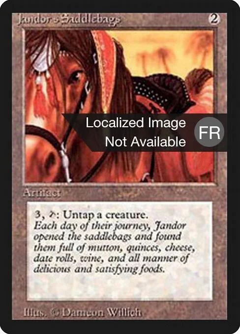 Jandor's Saddlebags, carta Magic di tipo Artifact illustrata da Dameon Willich