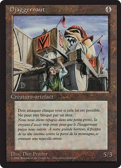 Juggernaut, carta Magic di tipo Artifact Creature — Juggernaut illustrata da Dan Frazier
