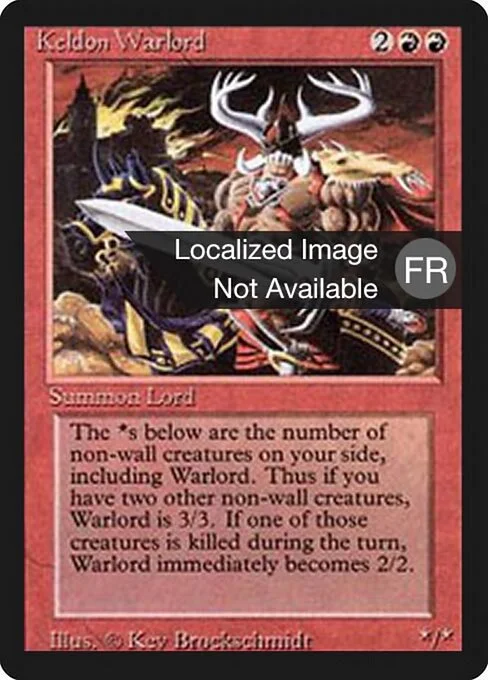 Keldon Warlord, carta Magic di tipo Creature — Human Barbarian illustrata da Kev Brockschmidt