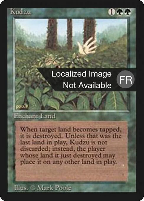 Kudzu, carta Magic di tipo Enchantment — Aura illustrata da Mark Poole