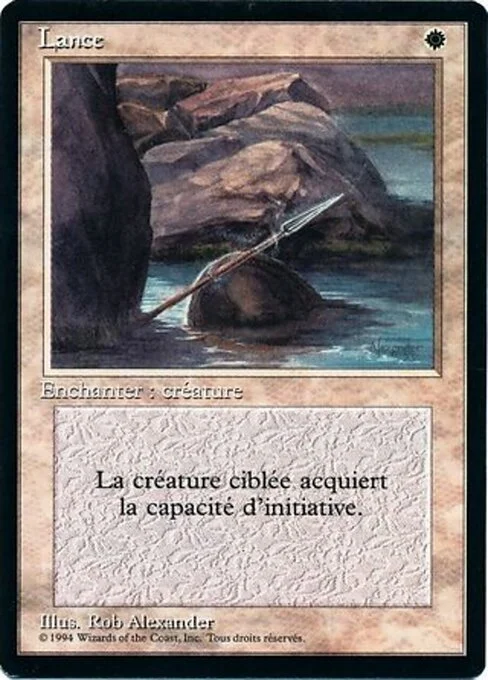 Lance, carta Magic di tipo Enchantment — Aura illustrata da Rob Alexander