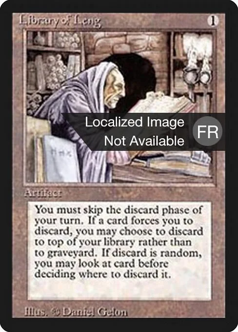 Library of Leng, carta Magic di tipo Artifact illustrata da Daniel Gelon