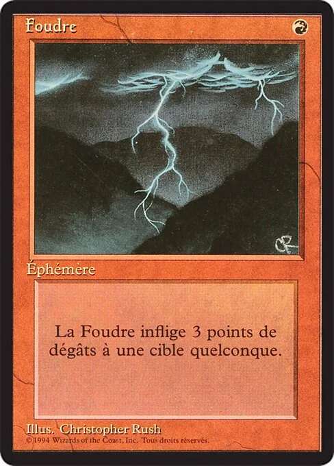 Lightning Bolt, carta Magic di tipo Instant illustrata da Christopher Rush