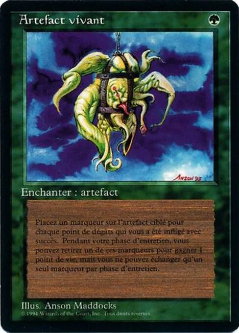 Living Artifact, carta Magic di tipo Enchantment — Aura illustrata da Anson Maddocks