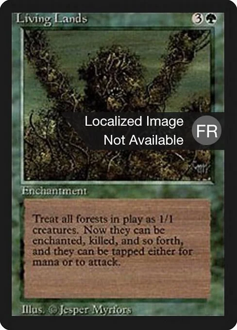 Living Lands, carta Magic di tipo Enchantment illustrata da Jesper Myrfors